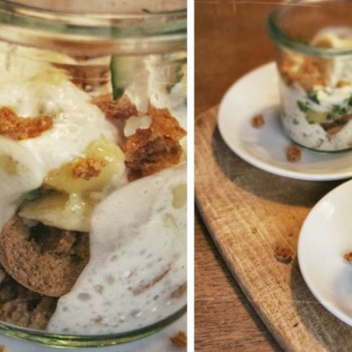 bananen schicht dessert