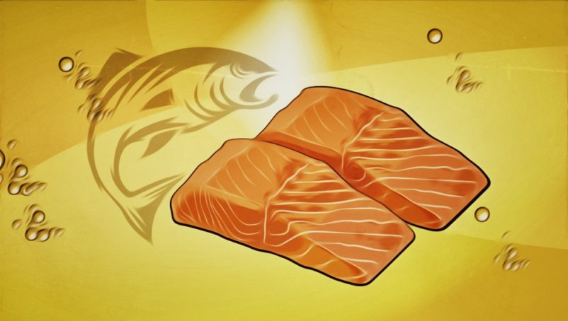 Konfierter Lachs (Illusttration)